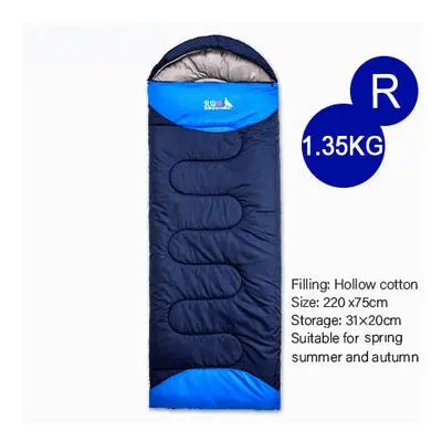 (Standard1.35KGRightN) Camping Sleeping Bag Ultralight Waterproof Season Warm Envelope Backpacki