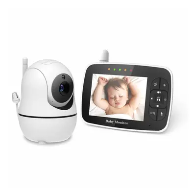 Baby monitor with camera 2.4Ghz 3.5-inch LCD digital screen and night vision camera,Dual-interco