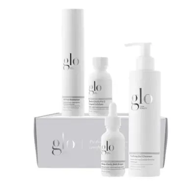 Glo Skin Beauty Clarify + Balance Elevated Essentials Set - Includes Full Size Purifying Gel Cle