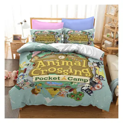 (Style 09, King(220X240CM/3PCS)) Animal Crossing Bedding Single Double Duvet Cover