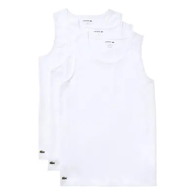 Lacoste mens Essentials Pack 100% Cotton Slim Fit Tanks Base Layer T