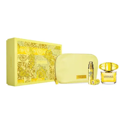 Versace Yellow Diamond Pcs Set: Oz Edt Sp + Ml Edt Sp + Pouch