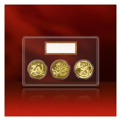 Collection Of Jia Chen Dragon Year Zodiac Commemorative Medal, Round 1, 2, And Dragon Year Coppe