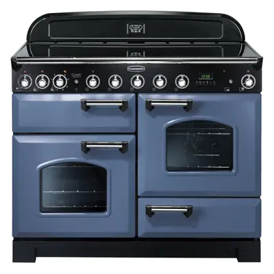 Rangemaster CDL110EISB/C Classic Deluxe Stone Blue with Chrome Trim 110cm Induction Range Cooker