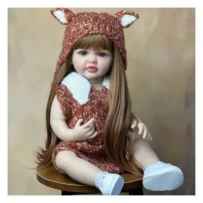 (same as picture) Bzdoll Realistic Reborn Baby Cm Inch Girl Doll Full Soft Silicone Body Princes