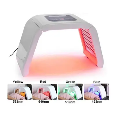 (white, AU Plug) Color Pdt Led Photon Mask Heating Therapy Facial Body Spa Machine Freckle Remov