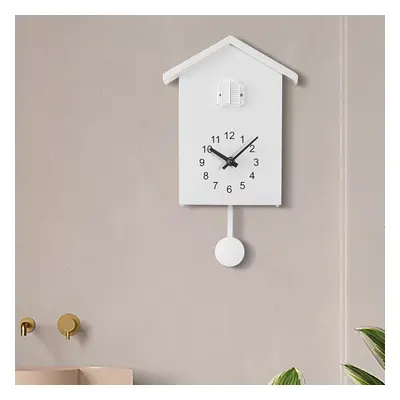 (white) Modern Cuckoo Clock Bird Hanging Watch Decoration Alarm Clocks Wall Clock For Kids Bedro