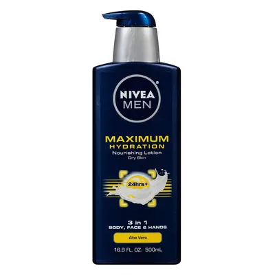 Nivea For Men Maximum Hydration Nourising Lotion for Dry Skin, 16.9 Ounce