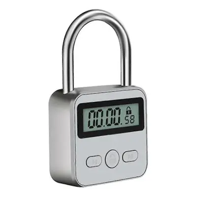 Metal Timer Lock Lcd Display Multi-function Electronic Time Hours Max Timing Usb Rechargeable Ti