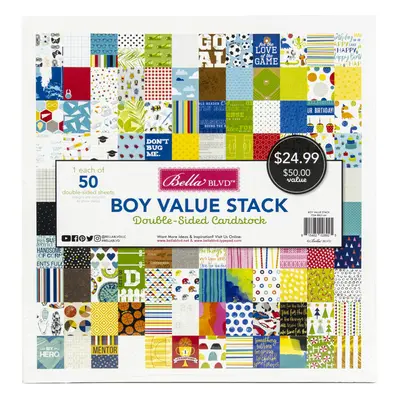 Bella Blvd Double-Sided Cardstock Stack 12"X12" 50/Pkg-Boy BB2144