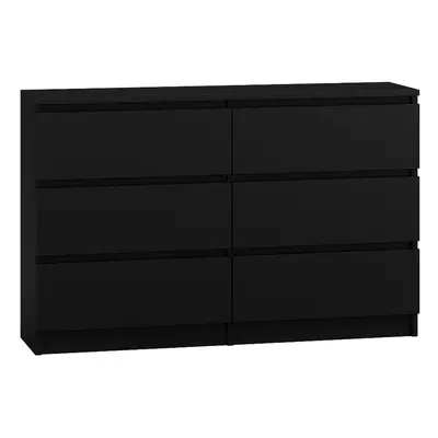 (6 Drawer) MODERN - Black Chest Of Drawers Bedroom Furniture Storage Bedside to Drawers