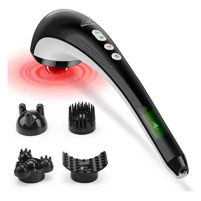 SNAILAX Cordless Handheld Deep Tissue Massager with Heating - Rechargeable Portable Wireless Ele