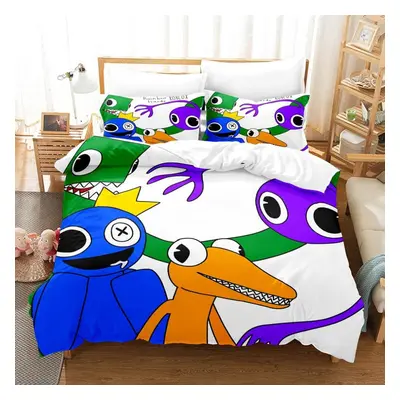 (Style 04, Single (135X200CM/2PCS)) Rainbow Friends Bedding Double Duvet King Cover UK