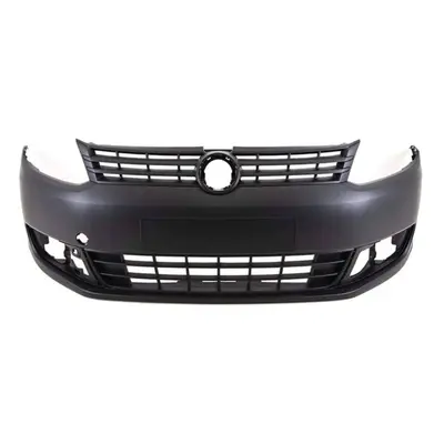 VW Caddy Front Bumper Black Textured No Pdc Or Washer Holes