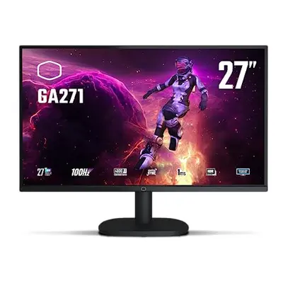 Cooler Master GA271 inch Gaming Monitor ? QHD (2560x1440) 100Hz, 1ms MPRT, VA Panel, Adaptive Sy