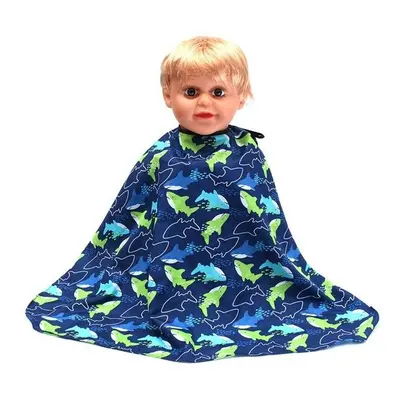 Child Kid Shark Barber Salon Hair Cutting Hairdressing Cape Grow