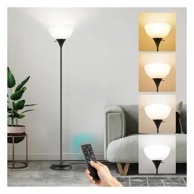 (Black) Dimmable Floor Lamp with Remote Control, 3000K-6000K Adjustable Color Temperature, Bulb 