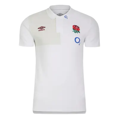 (M) England Rugby CVC Polo (Brilliant White)