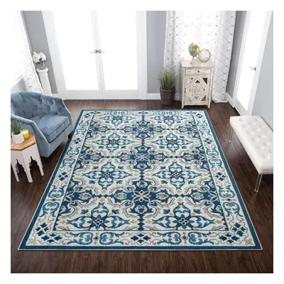 (200x290 cm, LUNA- PRINTED RUG) Modern Non-Slip Rugs Printed Geometric Carpet Mat