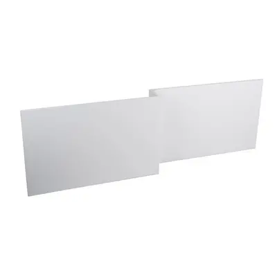 NRG Modern Bathroom Shaped Bath Panels MDF Front Bath Panel 1700mm Gloss White