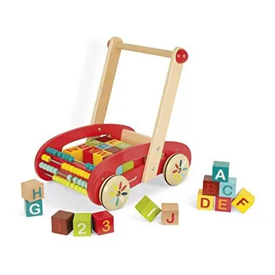 Janod ABC Walking Trolley with Blocks