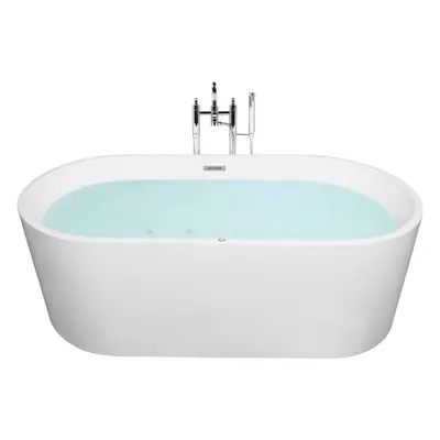 Corner Whirlpool Bathtub with LED HAVANA cm cm White