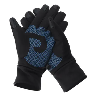 (Blue, M) Warm Thermal Winter Gloves Cycling Ski Snow Waterproof Anti-slip Bike Glove