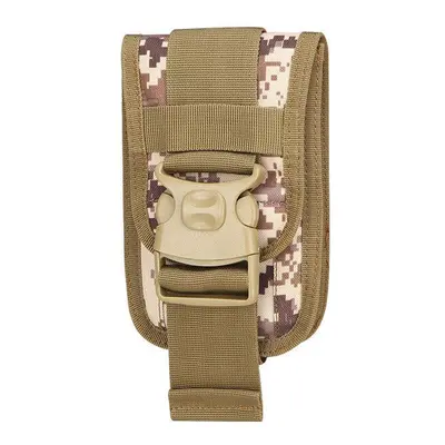 (Desert) Tactical Molle Phone Holster Outdoor Belt Waist Bags Utility Vest Card Carrier Bag Mini