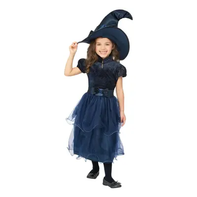 (7-9 Years, Blue) Smiffys Girls Deluxe Midnight Witch Costume