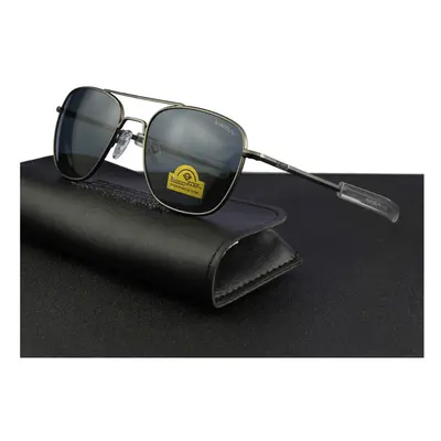 (RE-gun-gray, Size 58mm) American Army Military Pilot RANDOLPH RE Sunglasses Glass