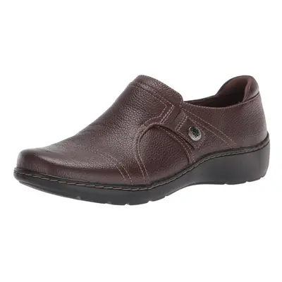 Clarks Women's Cora Poppy Loafer Dark Brown Tumbled