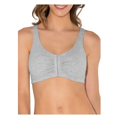 Fruit of the Loom Women's Front Close Builtup Sports Bra Heather Grey