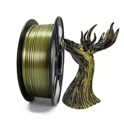 (D) 1pc Dual Color Pla Filament For 3D Printer Two-tone 3D Printing Material 1.75mm Magic Two Co