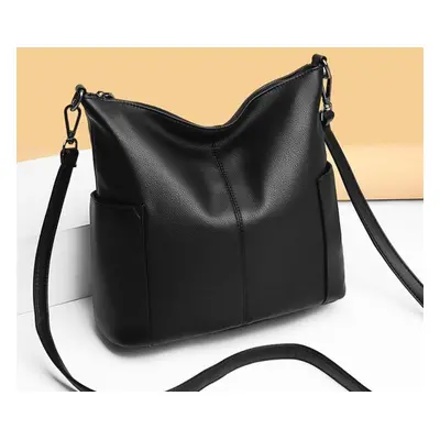 (black) Women&apos;s Shoulder Bag Versatile Fashion Soft Leather Handbag Messenger Bag