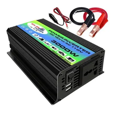 (black, AC110V) Set Car 3000w Power Inverter Solar Peak Dual Fast Charging Usb Ports