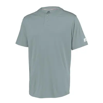 Russell 3R7X2M.BG7.2XL Adult Performance Two-Button Solid Jersey, Baseball Gray - 2XL