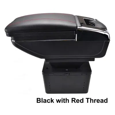 (red) Universal Car Center Centre Console Armrest Top Storage Box Arm Rest Rotatable