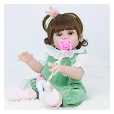 (as the picture, 53cm) Npk Simulation Doll 53cm Reborn Doll Can Drink Water And Pee Vinyl Baby D