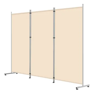 (Cream Beige) YODOLLA 3-Panel Room Divider 259cm Folding Privacy Screen Portable Divider