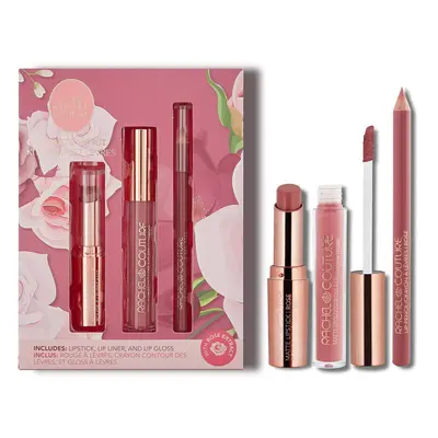 Rachel couture complete Lip Kit Includes Lipstick, Lip Liner & Lip gloss Vegan & cruelty Free In