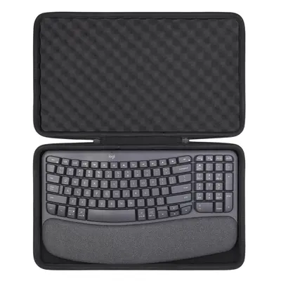 Hard Travel Carrying Case for Logitech Wave Keys MK670 Combo/Wave Keys Wireless Ergonomic Keyboa