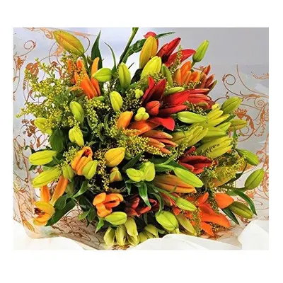 Homeland Florists Asiatic Lily Fresh Flowers Delivered, Send a Bouquet with Free UK Next Day Del