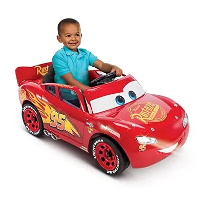 Huffy 17348WP Disney Lightning McQueen Kids Electric Ride On Car, Red