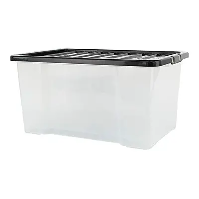 Large Plastic 50L Storage Container Box Drawer Lid Home Wardrobe Shoes Kids Toys (1)