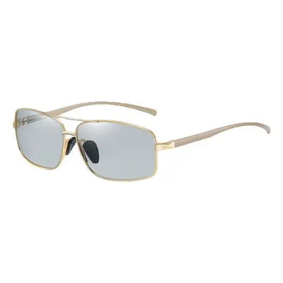 (Gold Grey) Unisex Sunglasses Photochromic Polarized Chamen Driving Sports