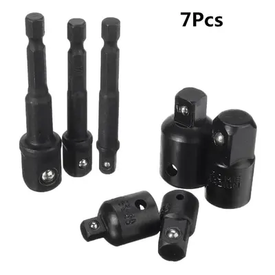 (7Pcs) 7pcs/12pcs Ratchet Wrench Socket Adapter Set Drive Socket Reducer Air Impact Adapter Wren