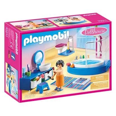 Playmobil Dollhouse Bathroom with Tub