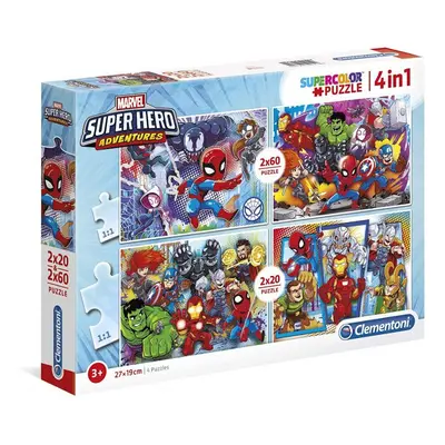 Jigsaw Puzzle 4-In-1 Superhero Adventures160 Pieces