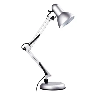 Effortlessly Positioning Of Silver Grey Desk Lamp, Modern And Timeless Design Modern Bedside Tab