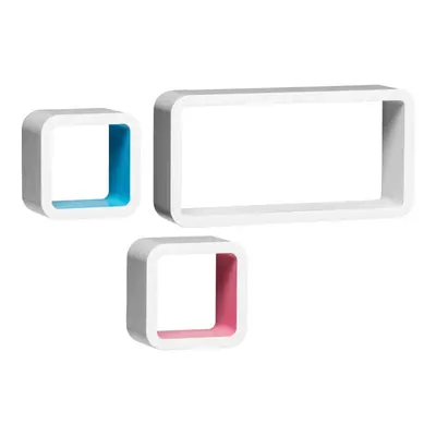 Premier Housewares White Wall Cubes - Set of